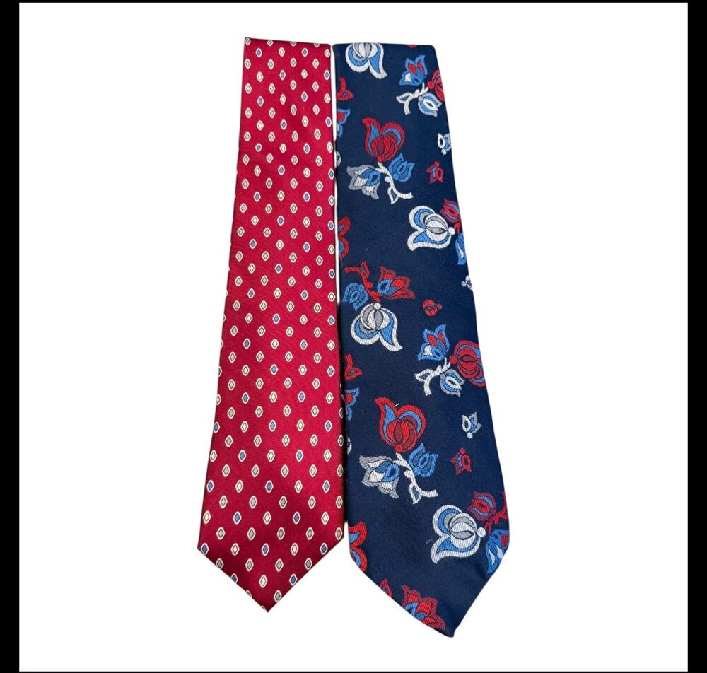 Santarelli Wembley Custom Shop Silk Ties Lot of 2 Mens